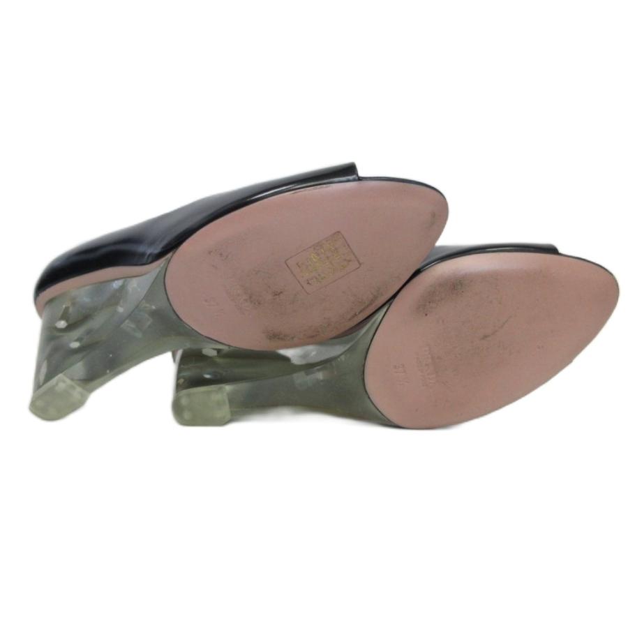 PRADA（プラダ） 極美品 クリアヒール パンプス オープントゥ ウェッジ