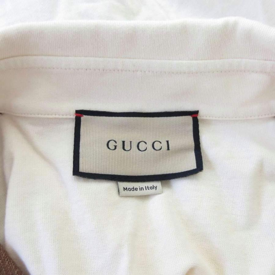 【中古】グッチ GUCCI 美品 22SS GGジャガード ポロシャツ 半袖 GG柄 GGスプリーム 金ボタン ブラウン系 XS ★AA☆ GUCCI（グッチ） 美品 22SS GGジャガード ポロシャツ 半袖 GG柄 GG