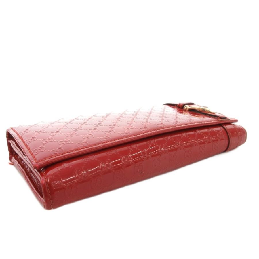 【GUCCI】エナメル赤長財布 ゴールドジッパー付き グッチ 正規ブランド品 GUCCI グッチ 長財布 ウォレット GGスプリーム 総柄 エナメル