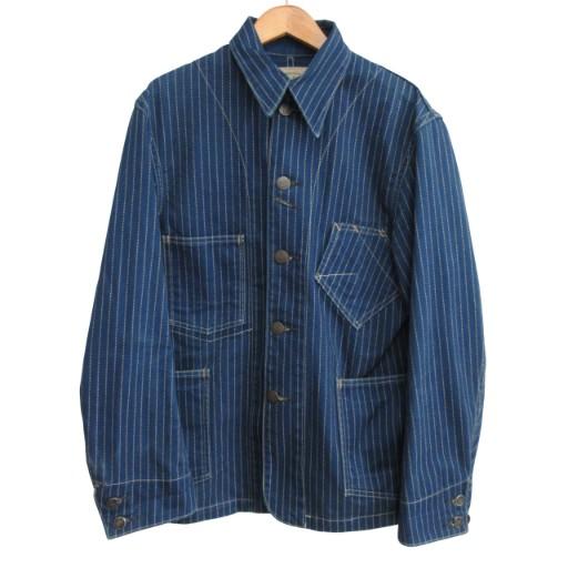 RRL Distressed Wabash カバーオール ダブルアールエル RRL ラルフローレン WABASH STRIPE RAILROAD JACKET
