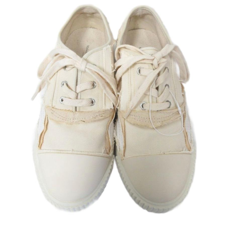 新品 Maison Margiela Inside Out キャンバススニーカー Maison Margiela Inside Out Canvas Sneakers | Neutrals | FARFETCH