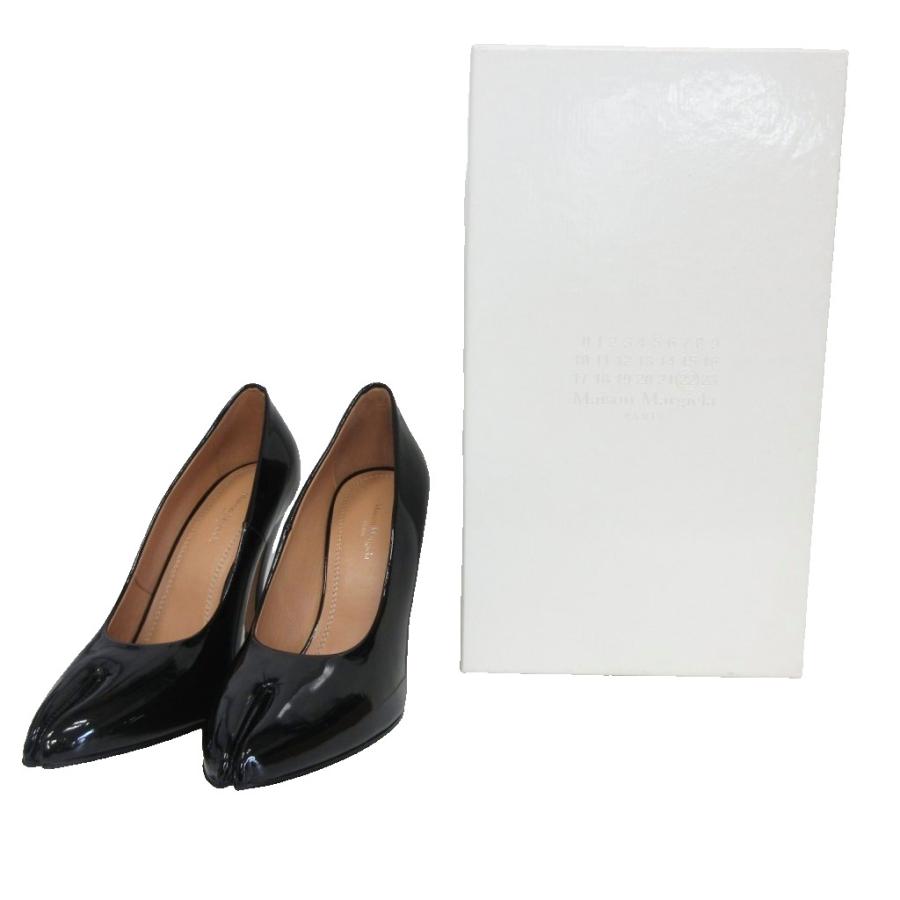 【中古】未使用品 メゾンマルジェラ 22 23AW Tabi Patent Pumps タビ パンプス パテント S39WL0131 黒 ブラック 37 未使用品 メゾンマルジェラ 22 Maison Margiela 23AW Tabi Patent