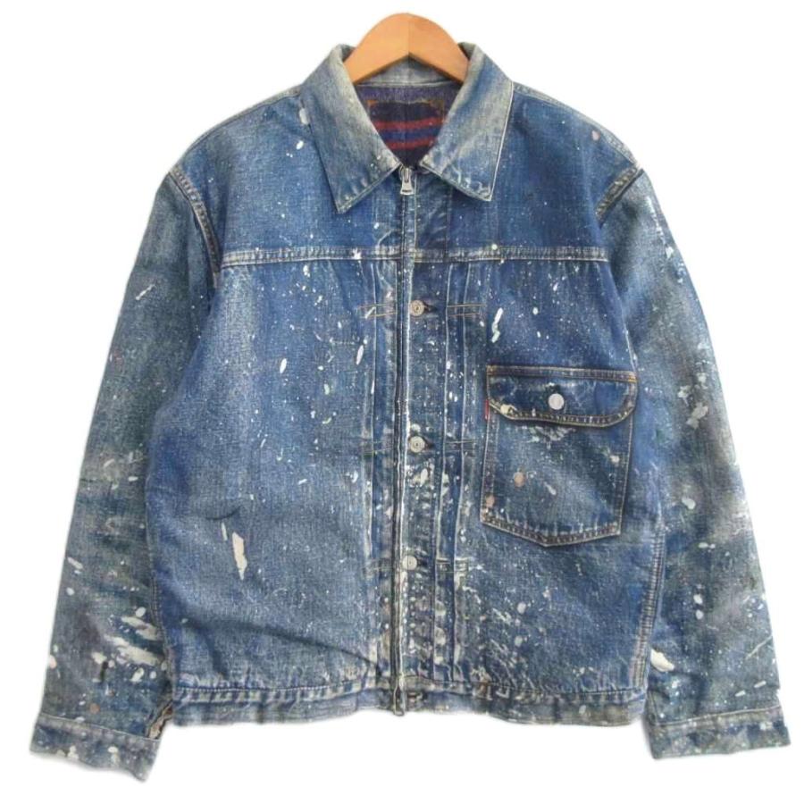 【中古】未使用品 タグ付き トルク TOLQ Archives × Yutaka.F 藤原裕 トロンプルイユ 1st デニムジャケット 転写 未使用品 TOLQ × Yutaka.F 藤原裕 希少 1950 Type-1 T-Back Trompe L