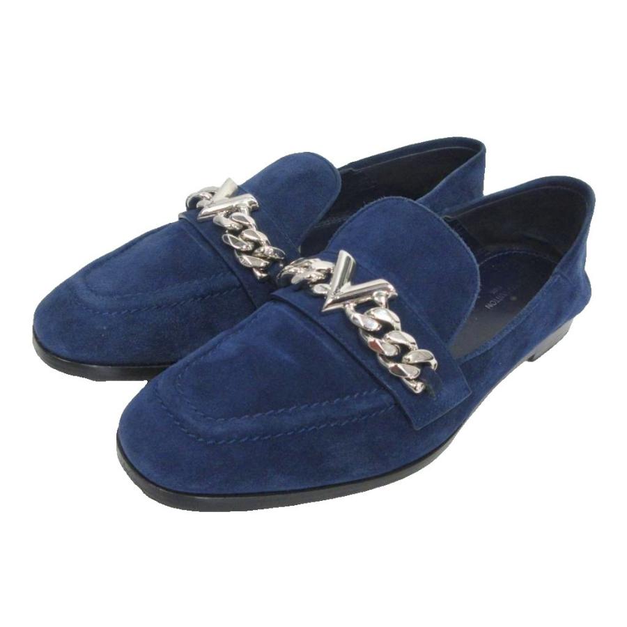 LOUIS VUITTON（ルイ・ヴィトン） スエード チェーンビット ローファー