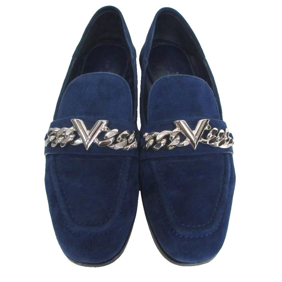 LOUIS VUITTON（ルイ・ヴィトン） スエード チェーンビット ローファー