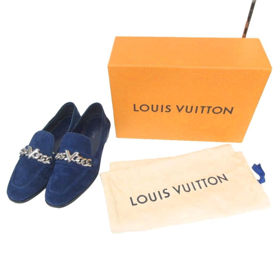 LOUIS VUITTON（ルイ・ヴィトン） スエード チェーンビット ローファー