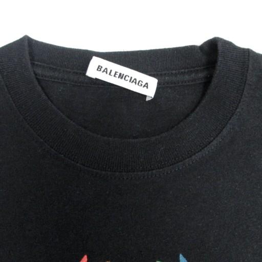 BALENCIAGA（バレンシアガ） レインボーロゴ刺繍 BB Tシャツ