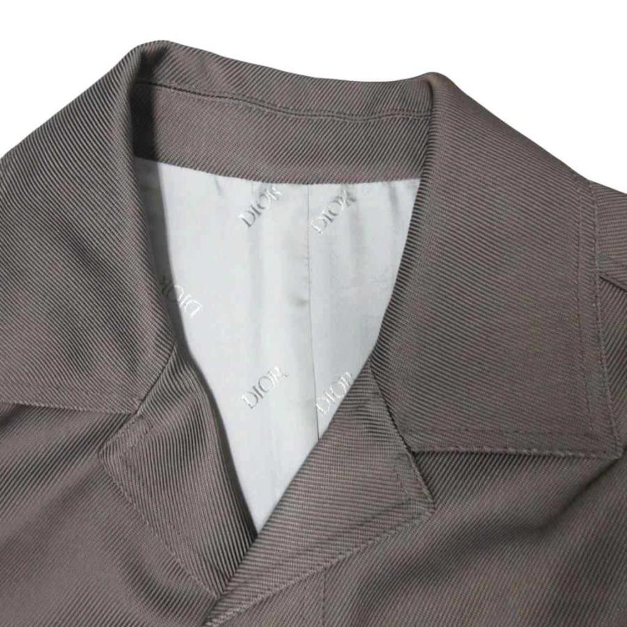 【中古】未使用品 ディオールオム タグ付 希少 M.WOVEN SW JACKET ワークジャケット 国内正規 ブラウン 46 ■MNK1 未使用品 ディオールオム Dior HOMME タグ付 希少 レア M.WOVEN SW