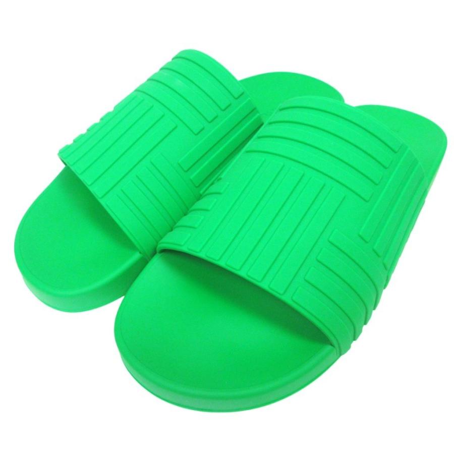 【中古】未使用品 ボッテガヴェネタ SLIDER SANDAL ラバー スライドサンダル パラキート 690105 44 ■MNK1 BOTTEGA VENETA（ボッテガ・ヴェネタ） 未使用品 SLIDER SANDAL RUBBER