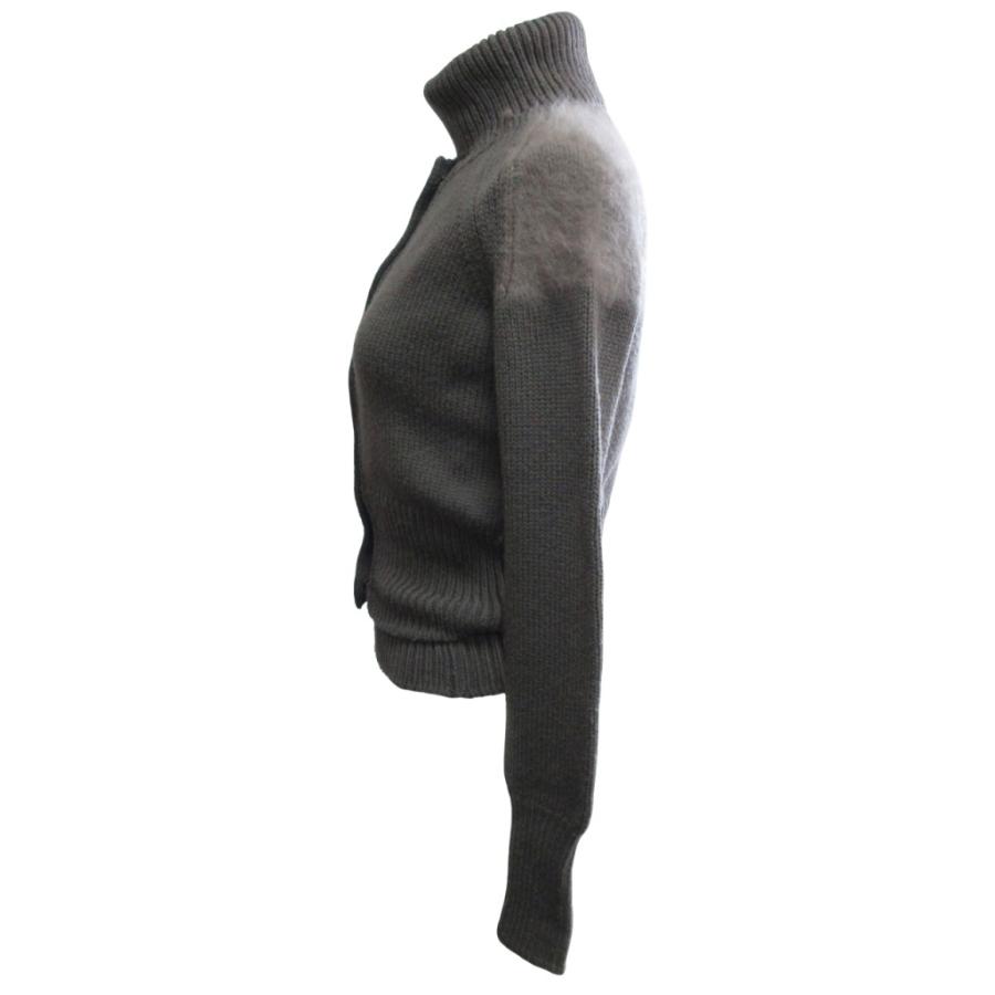 【中古】ボッテガヴェネタ 希少 ウールアンゴラ アンサンブル ニットカーディガン セーター グレー 38 IBO82 ボッテガヴェネタ BOTTEGA VENETA 希少 レア ウールアンゴラ