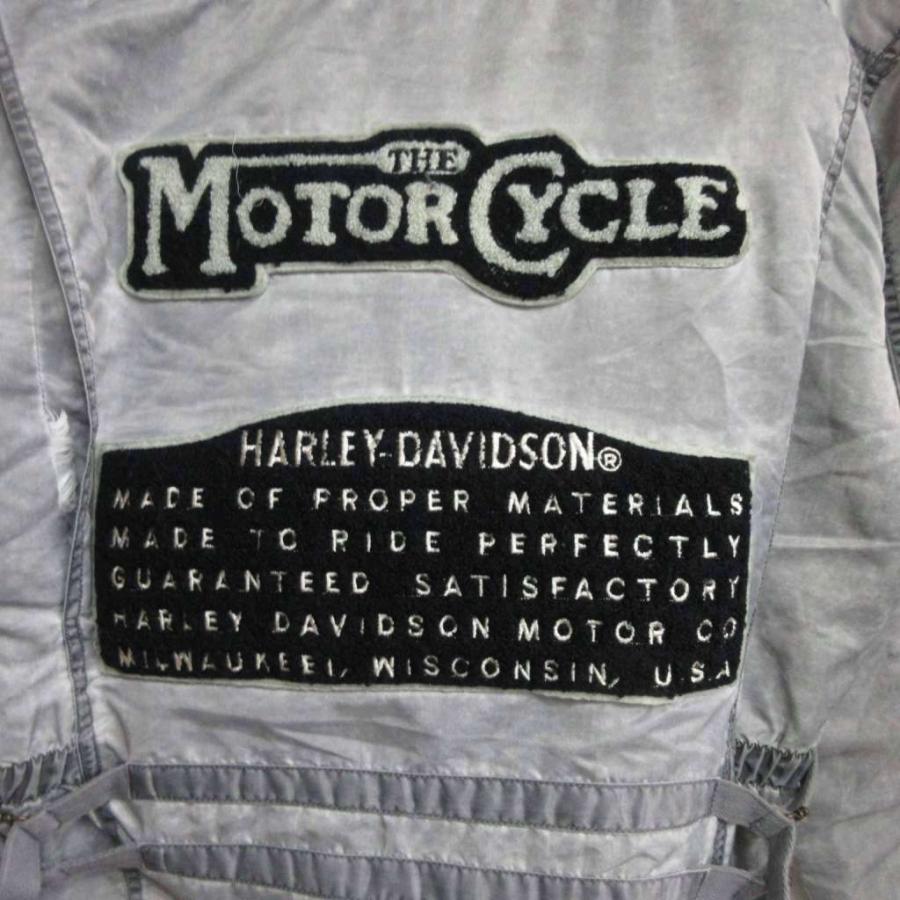 【中古】ハーレーダビッドソン 90s ヴィンテージ モーターサイクルジャケット レーシング ブルゾン グレー M IBO82 ハーレーダビッドソン 90s ヴィンテージ モーターサイクルジャケット
