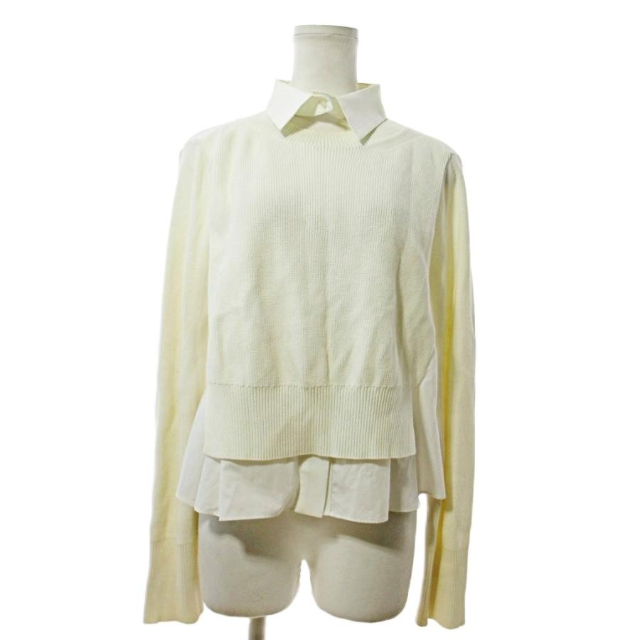 【中古】サカイ sacai 23SS Cotton Poplin x Knit Pullover コットンポプリン ニットプルオーバー ドッキングシャツ サカイ sacai 23SS Cotton Poplin x Knit Pullover コットンポプリン