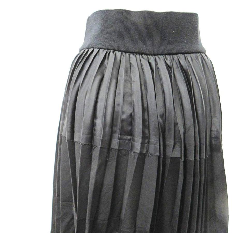 サカイ sacai 21SS 異素材ドッキング プリーツスカート ロング