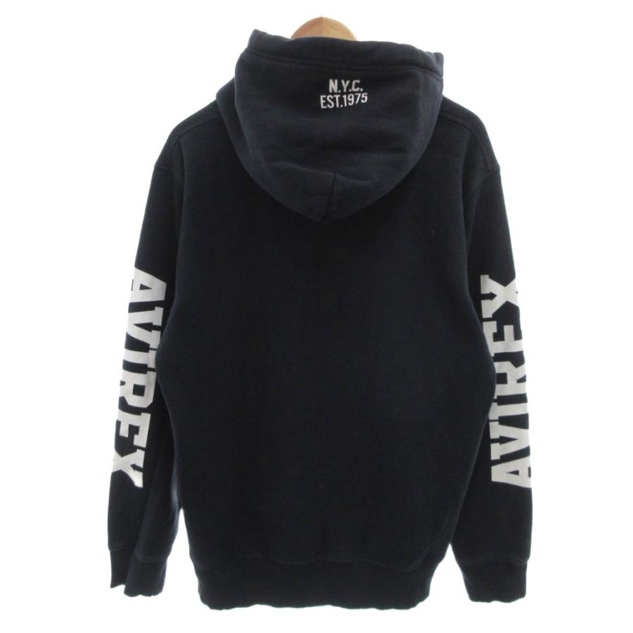 AVIREX（アヴィレックス） パーカー プルオーバー 2XL 黒 ブラック 袖