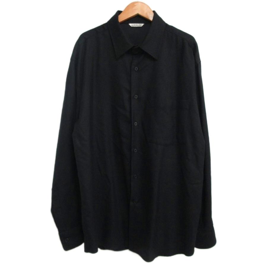 オーラリー AURALEE 極美品 22AW SUPER LIGHT WOOL SHIRTS スーパー