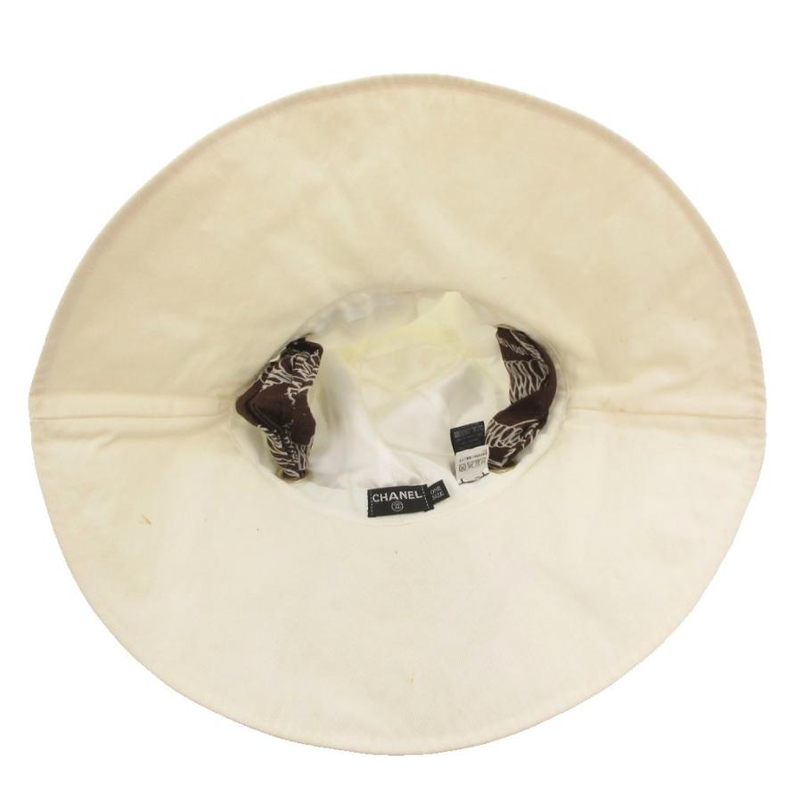 CHANEL（シャネル） ハット つば広帽子 スカーフ付 バックリボン