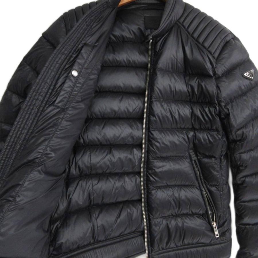 PRADA（プラダ） 美品 トライアングルロゴ バイカー ダウンジャケット