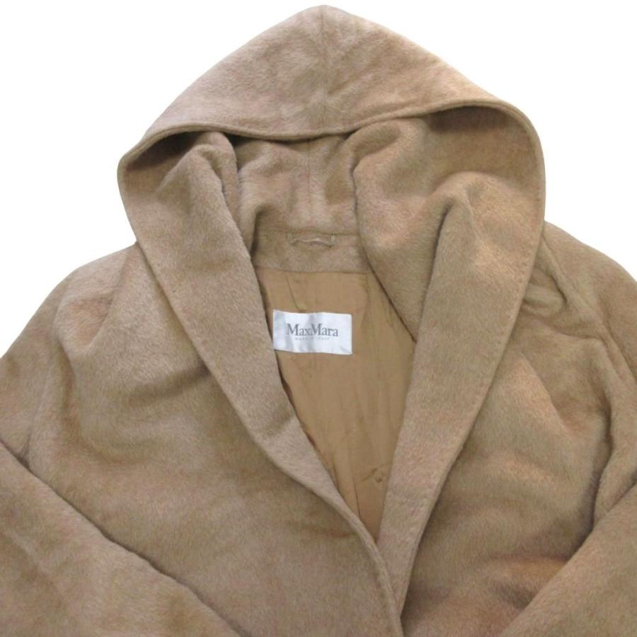 マックスマーラ　白タグ　リバーシブル　ベルト　フーディッドコート　38 マックスマーラ 白タグ リバーシブル ベルト フーディッドコート 38