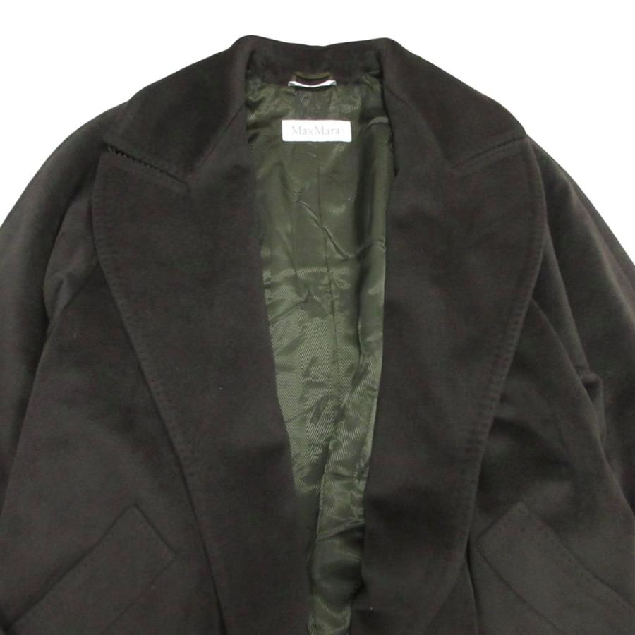 【中古】マックスマーラ 美品 白タグ マニュエラ アイコンコート ベルテッドコート カシミヤ混 ブラウン 40 ■MNK2 Max Mara（マックスマーラ） 美品 白タグ マニュエラ アイコンコート