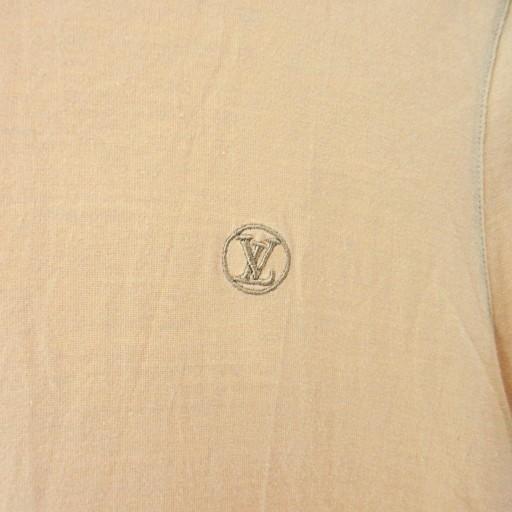 【中古】ルイヴィトン LOUIS VUITTON 美品 ロゴ刺繍 Tシャツ カットソー 半袖 XS ベージュ 1105 ■MNK2 メンズ LOUIS VUITTON（ルイ・ヴィトン） 美品 ロゴ刺繍 Tシャツ カットソー