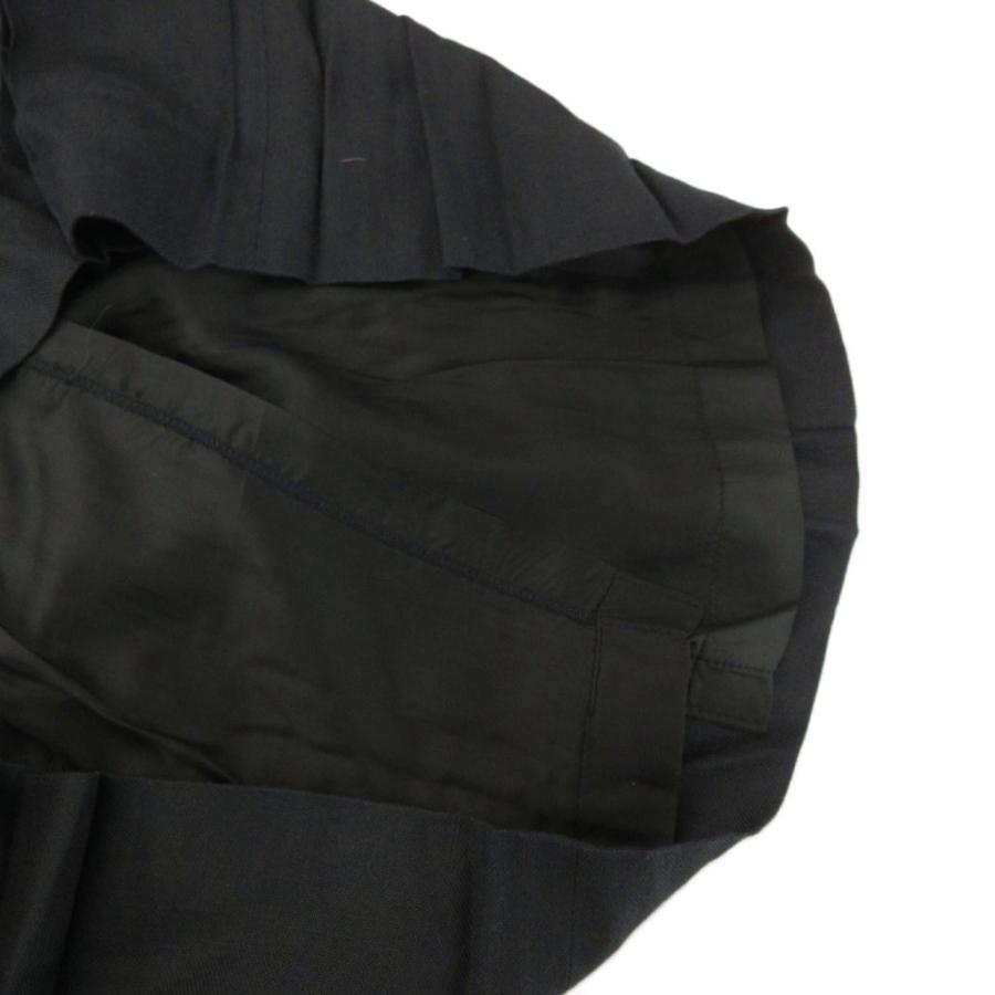 【中古】セリーヌ CELINE スカート プリーツ フレア ミモレ ロング チェーン  40 黒 ブラック /NU ■MNK2 CELINE（セリーヌ） スカート プリーツ フレア ミモレ ロング チェーン