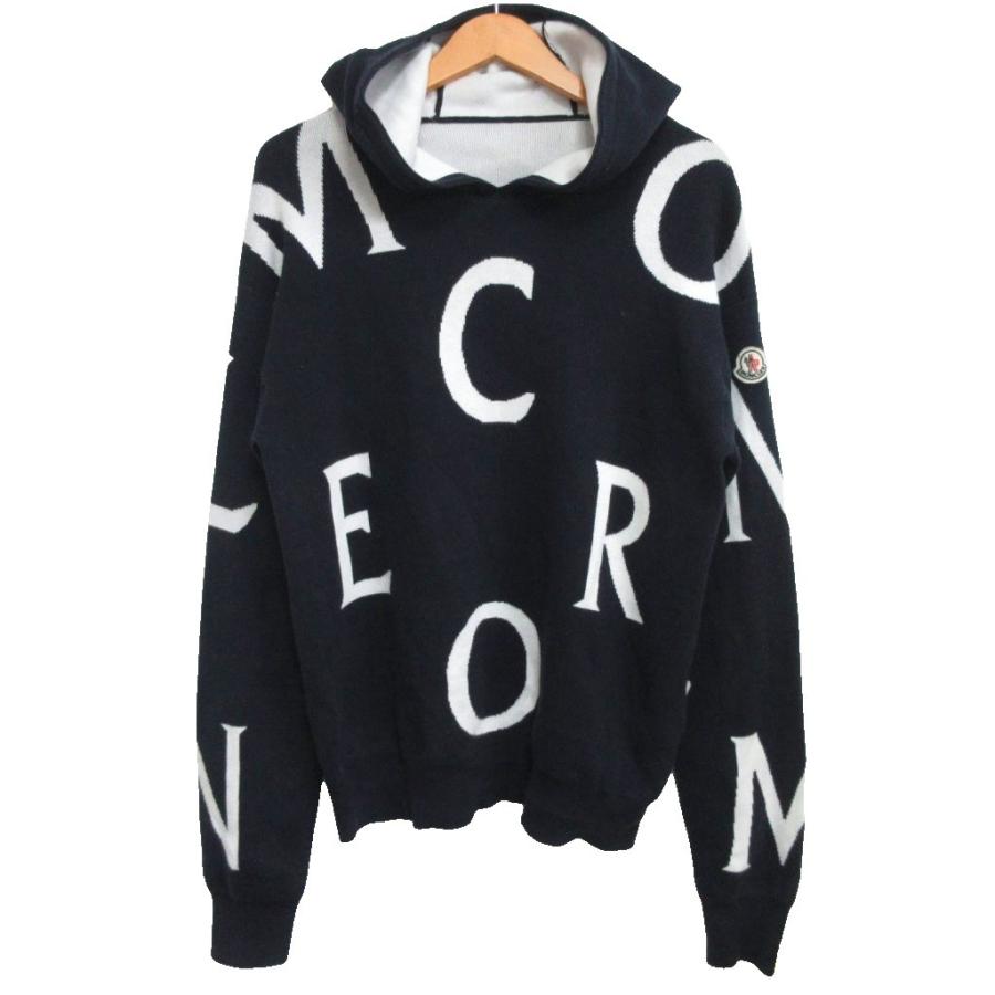 モンクレール★ボーダーニットパーカー★サイズL★2021年モデル★美品 モンクレール コットンニットパーカー 【公式通販】