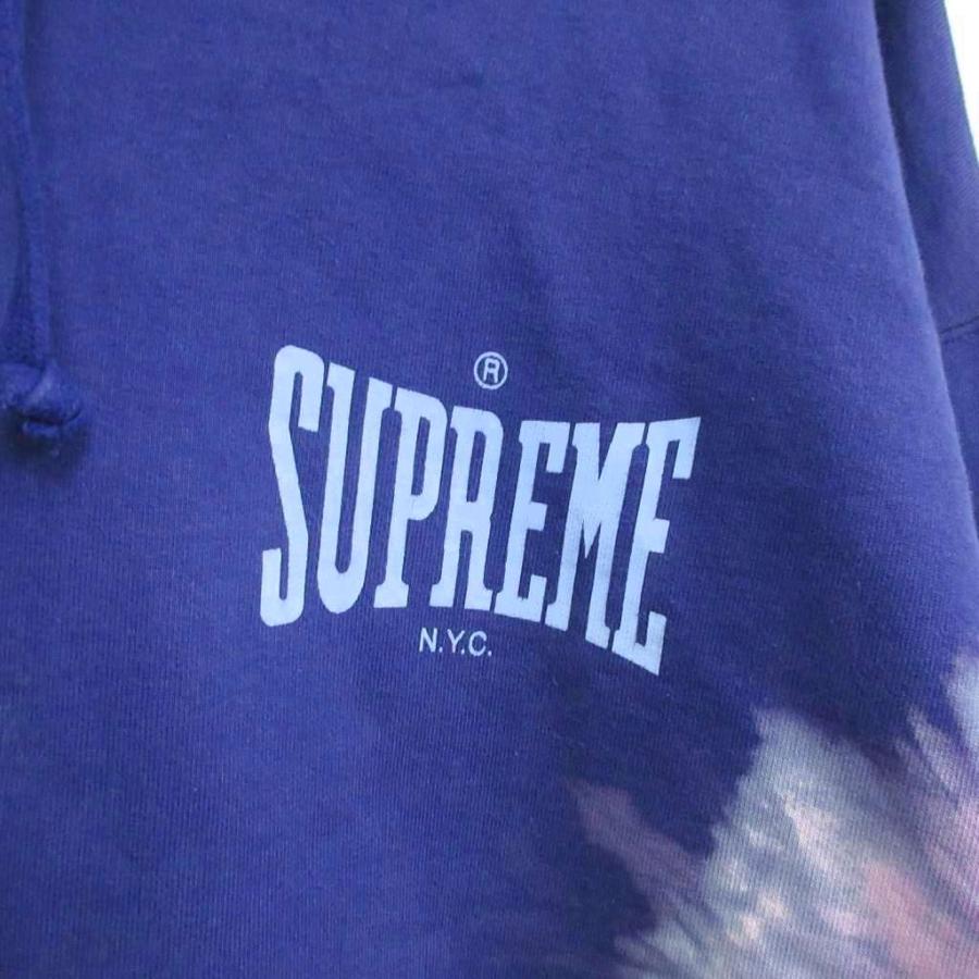 【中古】シュプリーム 21AW Bleached Hooded Sweatshirt タイダイ柄 パーカー ブリーチ フーディ パープル L IBO84 Supreme（シュプリーム） SUPREME 21AW Bleached Hooded Sweatshirt