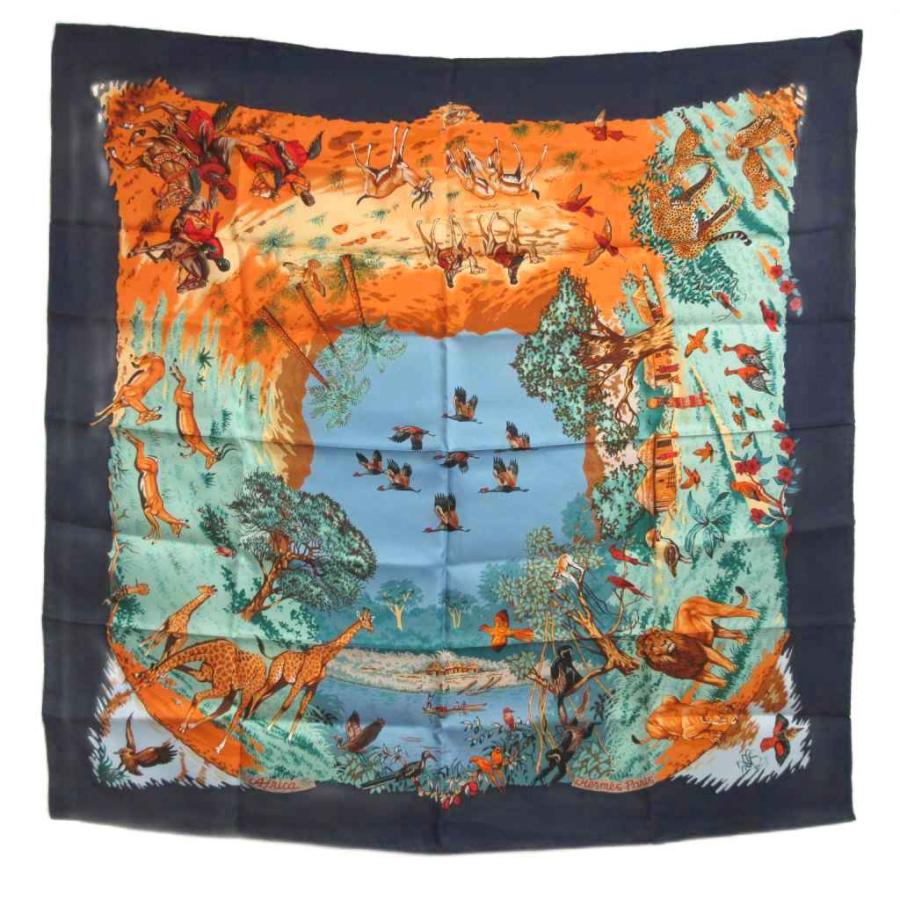 極美品 HERMES エルメス スカーフ カレ90 AFRICA アフリカ HERMES（エルメス） 極美品 カレ 90 AFRICA アフリカ スカーフ シルク