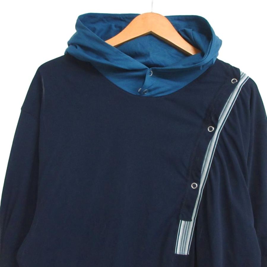 【中古】キココスタディノフ Kiko Kostadinov 25SS Inex Hooded Top 00182025 メッシュ パーカー ネイビー 46 キココスタディノフ Kiko Kostadinov 25SS Inex Hooded Top 00182025