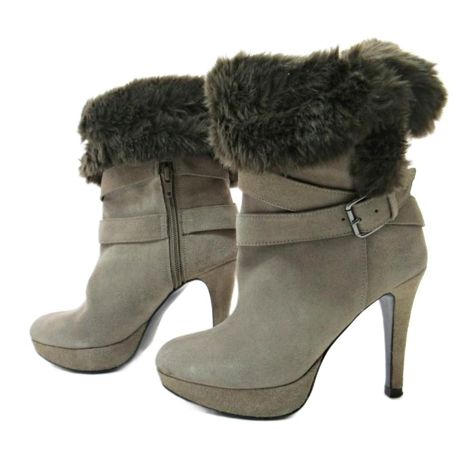 DIANA（ダイアナ） ショートブーツ ピンヒール ファー スウェード