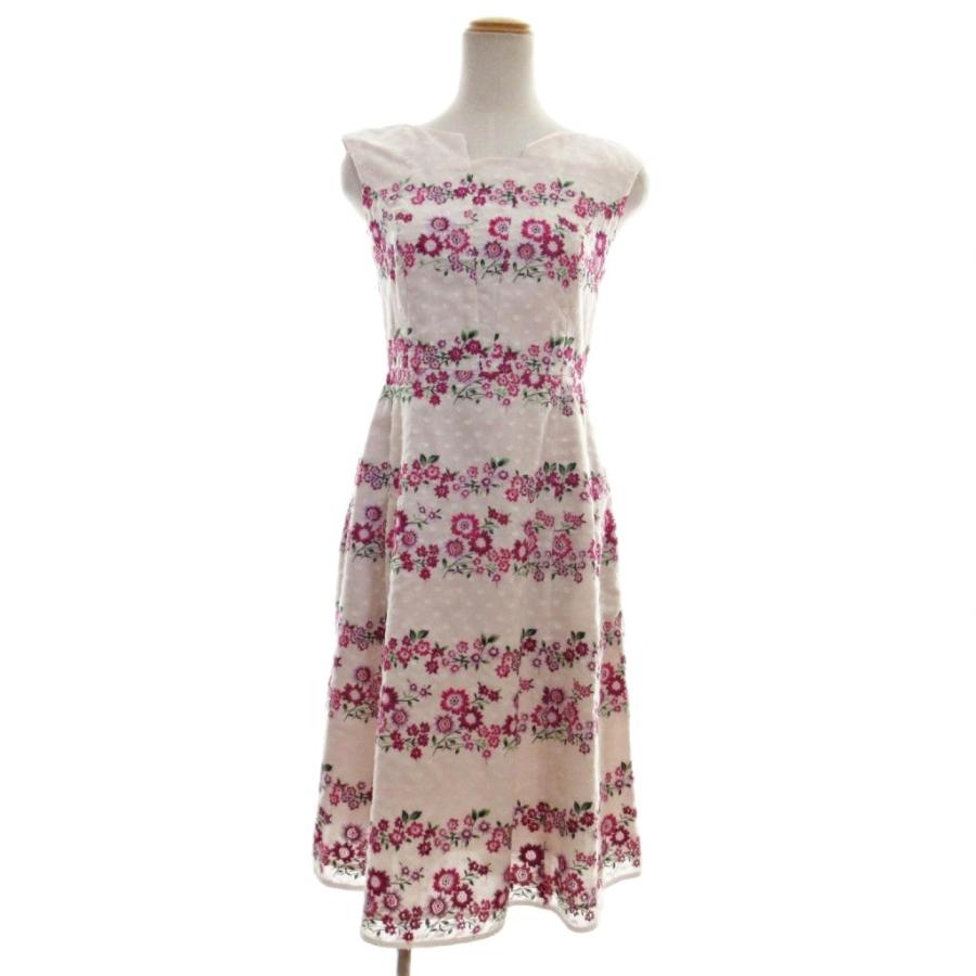 トッカ TOCCA タグ付き 20SS 花柄 刺繍 ワンピース ノースリーブ 膝丈