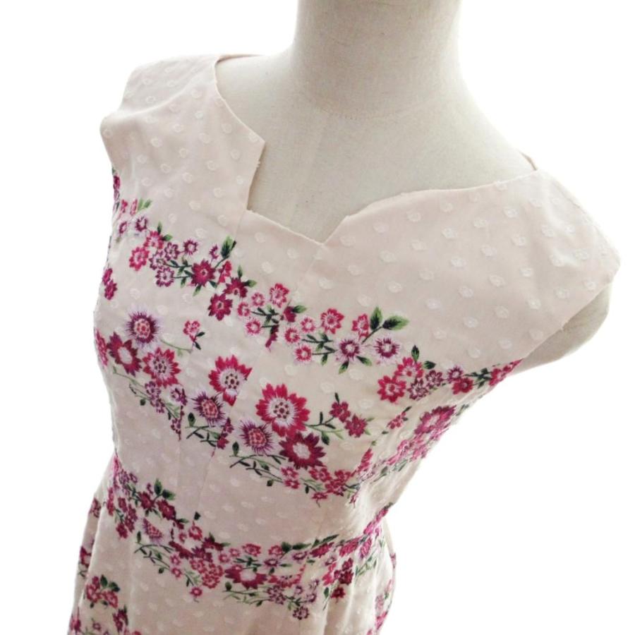 トッカ TOCCA タグ付き 20SS 花柄 刺繍 ワンピース ノースリーブ 膝丈