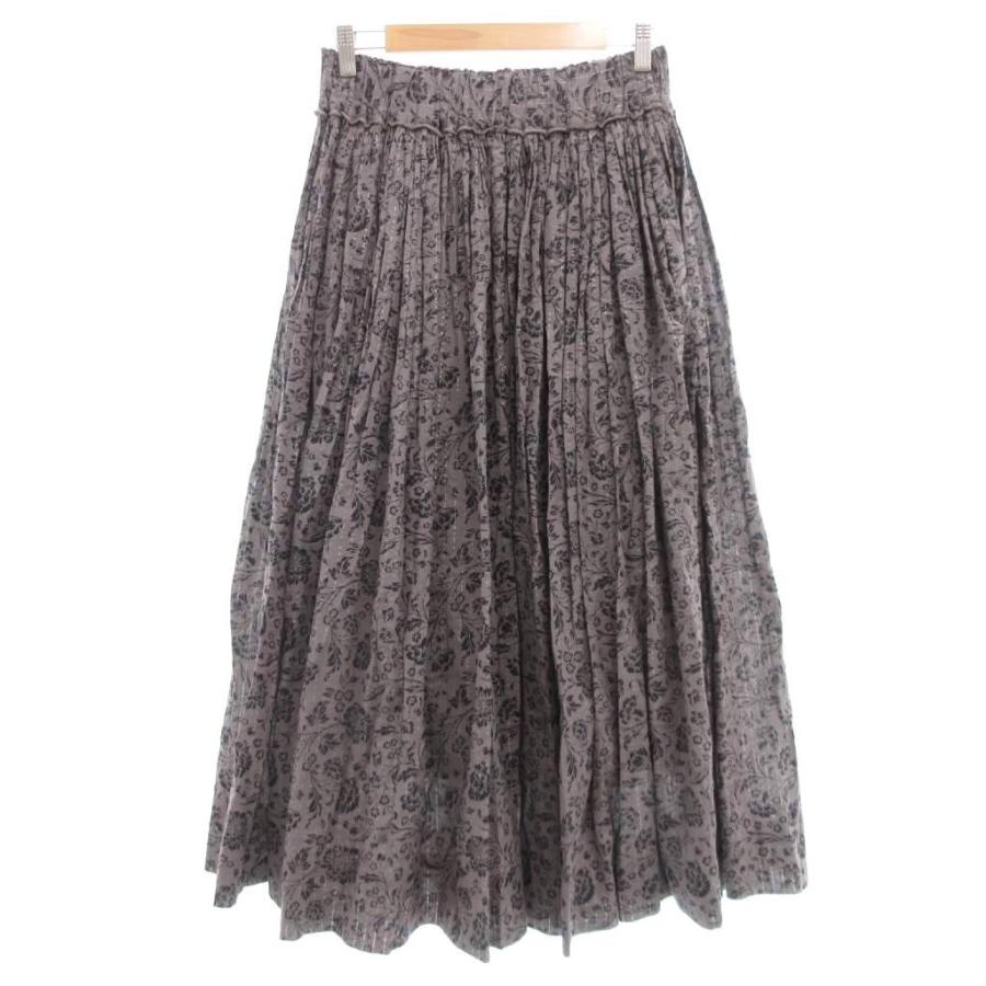 Soi-e ソワ 北欧暮らしの道具店 美品 ギャザースカート インド綿 花柄