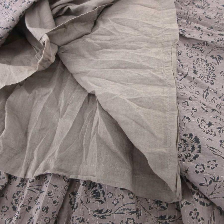 Soi-e ソワ 北欧暮らしの道具店 美品 ギャザースカート インド綿 花柄