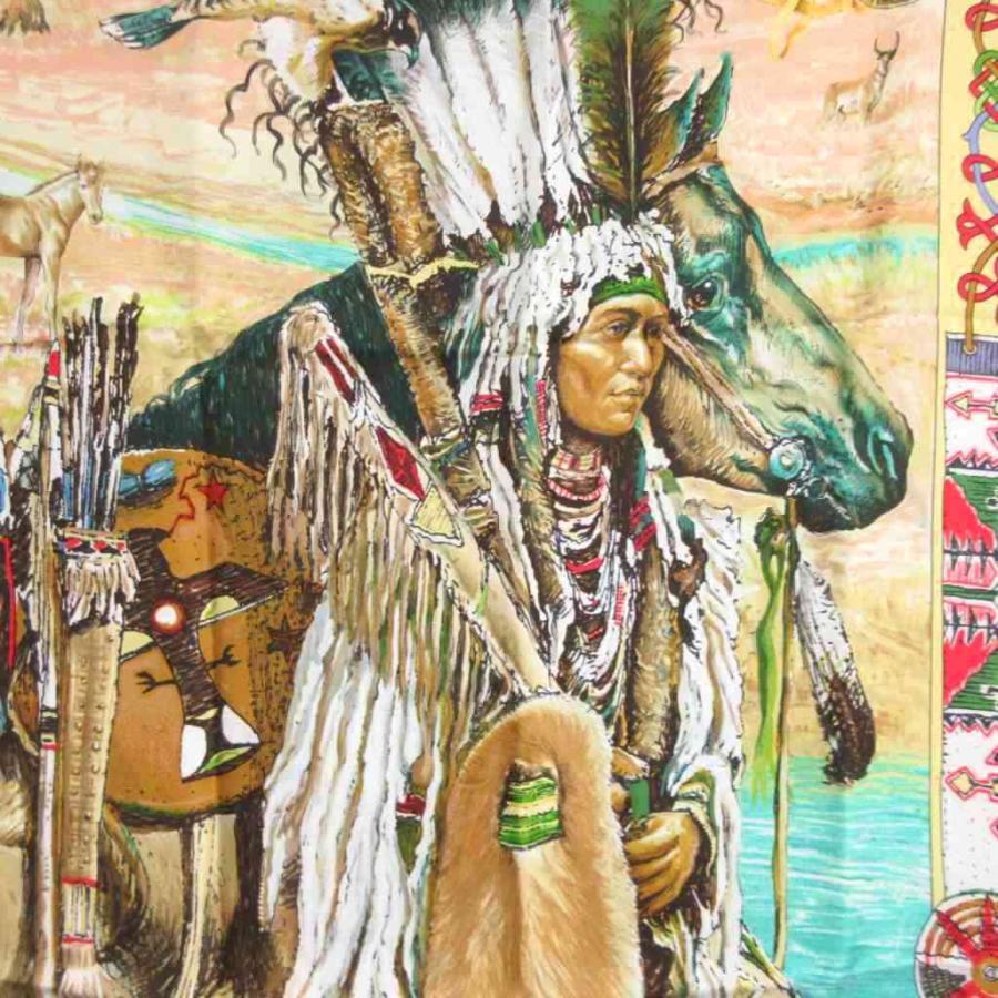 HERMES（エルメス） 美品 カレ 90 Les Cheyennes シャイアン族