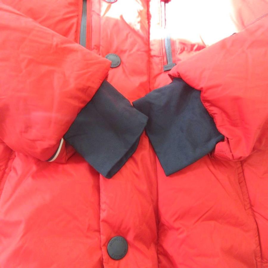 【中古】モンクレール MONCLER 美品 グルノーブル ローデンベルグ ダウンジャケット フード付き 4 赤 レッド ■MNK3 MONCLER（モンクレール） 美品 Grenoble グルノーブル ローデンベルグ
