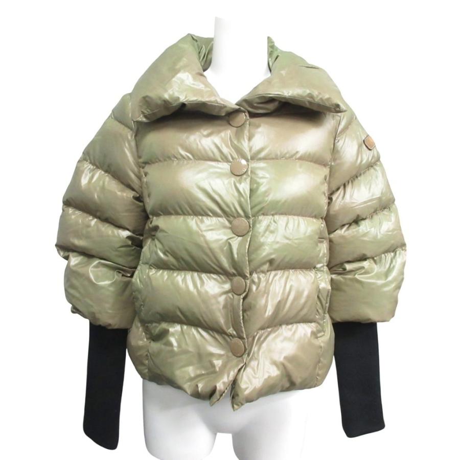 【中古】タトラス TATRAS テヌータ ショート ダウンジャケット リブ袖 サイズ2 カーキ ■MNK3 レディース タトラス TATRAS テヌータ ショート ダウンジャケット リブ袖 サイズ2