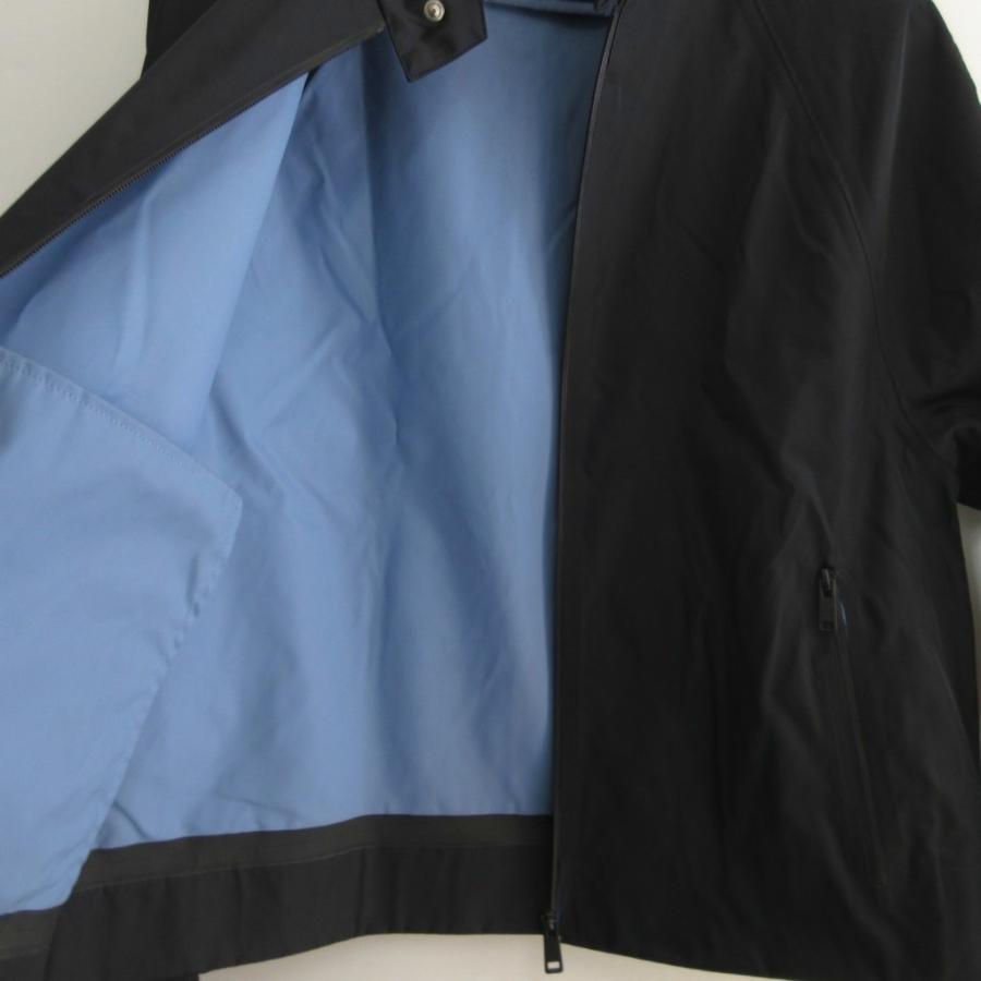 【中古】プラダ PRADA 18SS スタンドカラー ナイロン ジャケット ブルゾン ラバーロゴ S 黒 ブラック ■MNK3 メンズ PRADA（プラダ） PRADA 18SS スタンドカラー ナイロン ジャケット