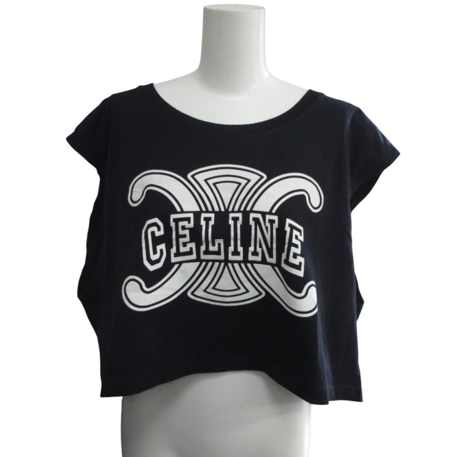 CELINE（セリーヌ） 美品 23SS トリオンフ クロップド Tシャツ 