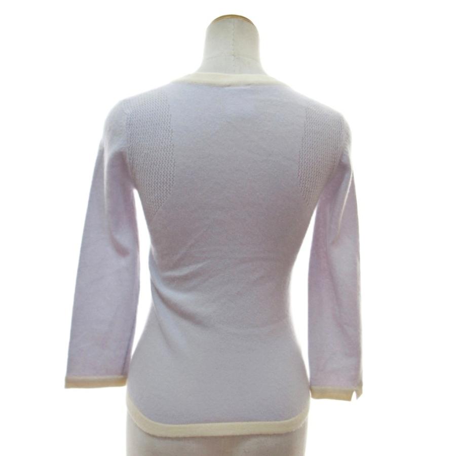 【中古】シャネル CHANEL 03P カシミヤ 長袖 ニット セーター カットソー 38 サックスブルー 1204 ■MNK3 CHANEL（シャネル） CHANEL 03P カシミヤ 長袖 ニット セーター