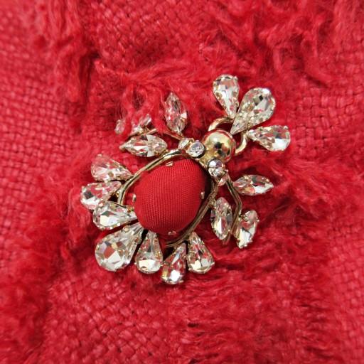 【中古】未使用品 エルマンノ シェルヴィーノ Ermanno Scervino タグ付き ツイード ノーカラージャケット 42 未使用品 エルマンノ シェルヴィーノ Ermanno Scervino タグ付き