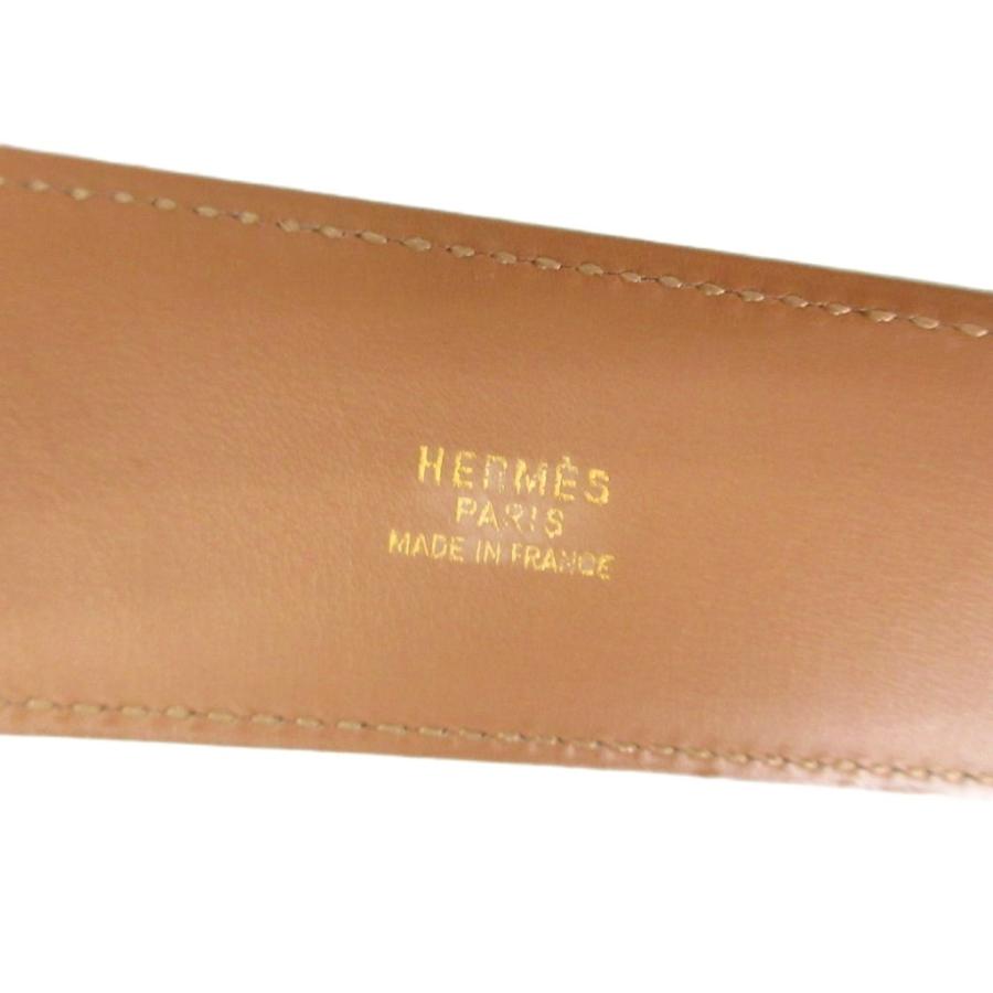 HERMES（エルメス） メドール コリエドシアン ベルト レザー ゴールド