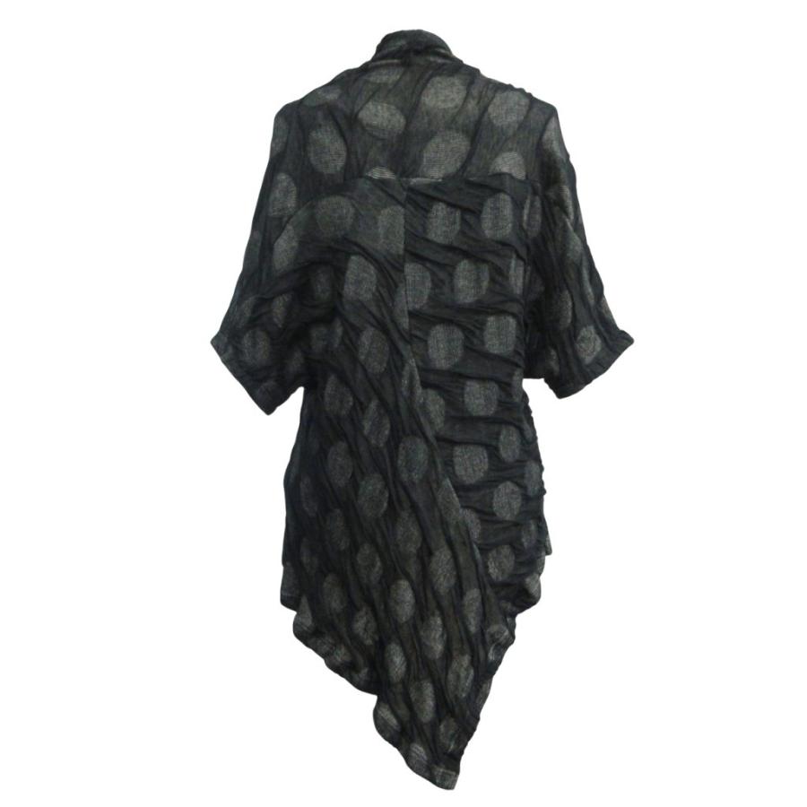 【中古】ヨウジヤマモト ファム 23SS ドットデザイン アンサンブル シャツ ブラウス 2 黒 ブラック FZ-T75-095 ヨウジヤマモト YOHJI YAMAMOTO ファム FEMME 23SS ドットデザイン