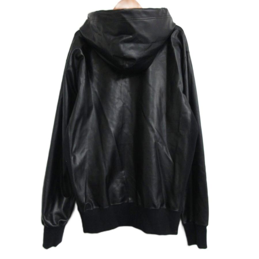 【美品】 Theory BYRN L レザージャケット パーカー ブラック vintage make short duck blouson reversible zip parka （duck/pu