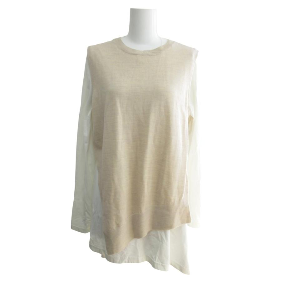 新品タグ付ENFOLD Knit×Cut LayeredドッキングロングTシャツ 未使用品 エンフォルド ENFOLD タグ付 20AW Knit×Cut Layered