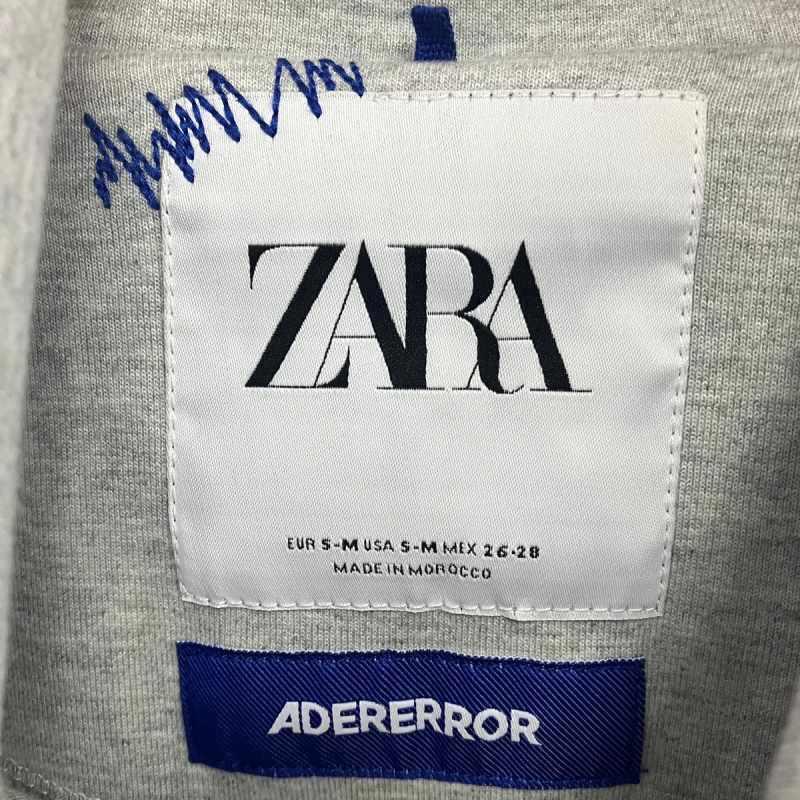 【中古】ザラ ZARA × ADER ERROR アダーエラー コラボ 22AW エンブロイダリーフーディー パーカー グレー M ZARA（ザラ） × ADER ERROR アダーエラー コラボ 22AW エンブロイ
