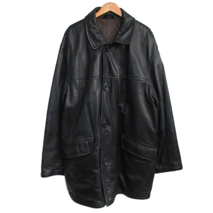 ヒューゴボス HUGO BOSS 90s オールレザー カーコート レザー