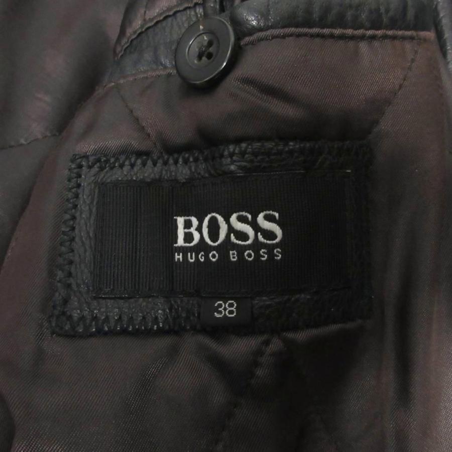 ヒューゴボス HUGO BOSS 90s オールレザー カーコート レザー