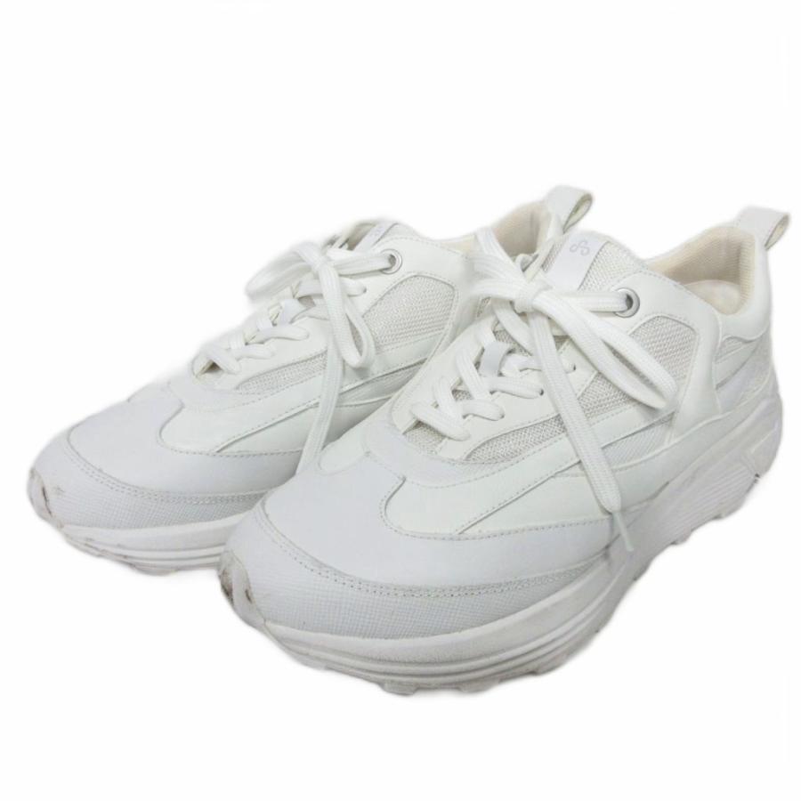 【中古】オーエーオー OAO THE CURVE1 スニーカー レザー ビブラムソール US10 28cm 白 ホワイト 23A-1A01AR2-80M オーエーオー OAO THE CURVE1 スニーカー レザー ビブラムソール US10