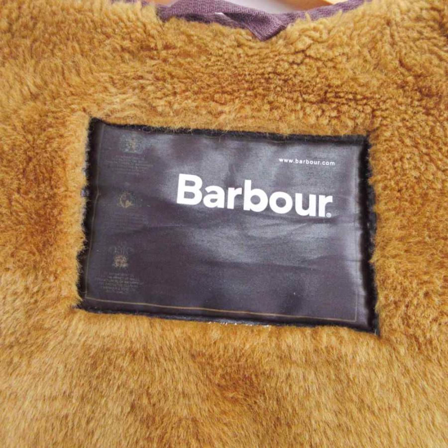 バブアー Barbour ファーライナー ボア ベスト ジップアップ 茶